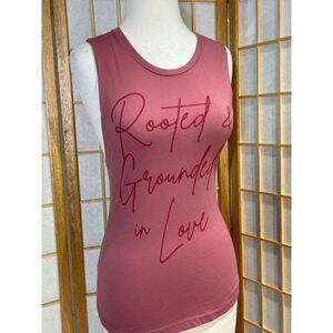 NWT Vow'D XS Rooted & Grounded in Love Graphic Sleeveless Top